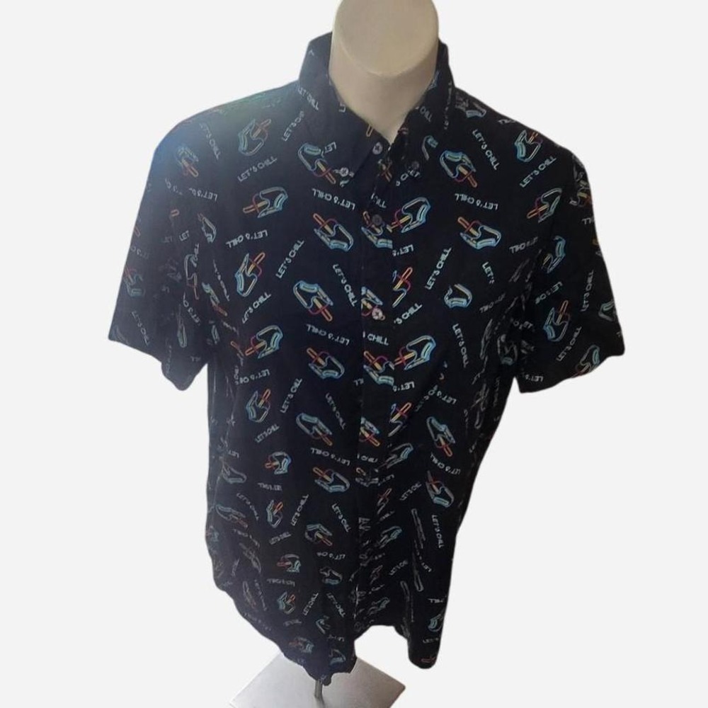 MENS‎ AOP EDGAR & ASH BUTTON UP SIZE XL